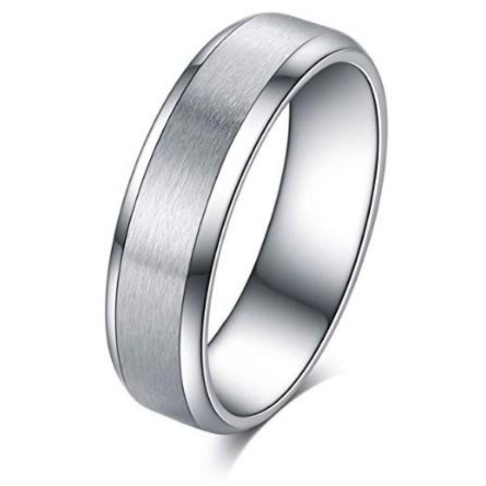 NEW Titanium Brushed Mens Wedding Ring Band